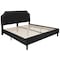 Flash Furniture King Size Black Fabric Platform Bed with Mattress SL-BM10-8-GG - alternate 2